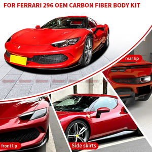 High Quality Dry Carbon Fiber Body Kit for Ferrari 296 GTB OEM Style Front Wrap Angle Side Skirts Rear <b>Diffuser</b> Bodykit - Product Image 4