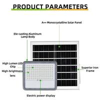 Reflector Solar de 500W, Alta Luminosidad, Carcasa Resistente, Haz Amplio, Larga Duración, Iluminación de Seguridad para Exteriores, Patio y Entrada