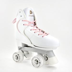 Регулируемые четырехколесные роликовые коньки для детей белые четырехколесные роликовые ботинки для детей - Product Image 1