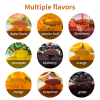 Vente en gros de sirop concentré de jus d'orange de 2.5kg saveur sucrée et fruitée riche pour le thé à bulles emballé dans des bouteilles