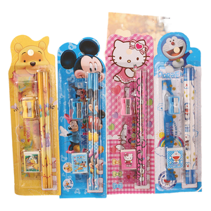 Juego de Papelería de Madera de Cinco Piezas Directo de Fábrica, Premios para Jardín de Infancia, Material Escolar, <span class=keywords><strong>Regalos</strong></span> de Valor, Lápices Estándar para <span class=keywords><strong>Primaria</strong></span> - Product Image 1