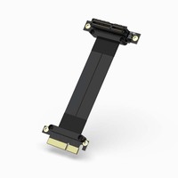 180 degrés PCIe 3.0 4X mâle à femelle câble d'extension en PVC 90 degrés accessoire d'ordinateur convertisseur de carte réseau sonore en Stock