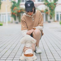 Combinaison à Capuche en Coton Écologique Assortie Chien et Humain, Tenue de Luxe Labubu à Quatre Pattes pour Animaux de Compagnie