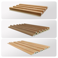 Panneau mural en plastique rainuré moderne personnalisé, insonorisant, imperméable, ignifuge, panneau mural en PVC stratifié creux