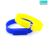 Gelang silikon kustom USB Flash Drive, gelang silikon 2GB 4GB 8GB 16GB 32GB 64GB Logo kustom Stik USB kustom