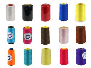 Hilo de coser de poliéster <span class=keywords><strong>402</strong></span> hilado para materiales industriales, hilo de costura para máquina de coser, hilo teñido, hilo de poliéster - Product Image 4