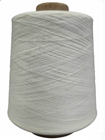 Fil de polyester filé 21S haute ténacité, prix usine OEM, matière première blanche pour la couture, le tissage et les produits tricotés
