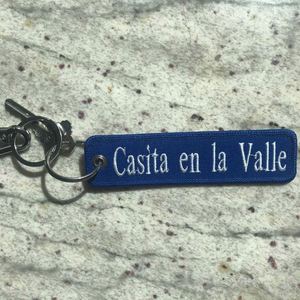 LCC1336 Promotional Gift Fabric Keychain with <b>Key</b> Ring Embroidered Double-sided <b>Key</b> <b>Chain</b> Customized Embroidery Keychain - Product Image 3
