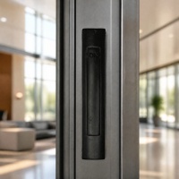 Cerradura Invisible Empotrada para Ventana Corredera con Llave Especial, Seguridad Infantil, Anti-Robo, Cerradura de Aluminio con Rotura Térmica para Ventanas Correderas