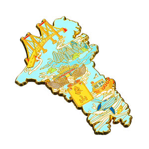 Aimants de réfrigérateur en métal de la série Exquisite City, aimants de réfrigérateur personnalisés exclusifs, logo d'aimants de réfrigérateur, fournisseur en gros d'aimants de réfrigérateur - Product Image 6