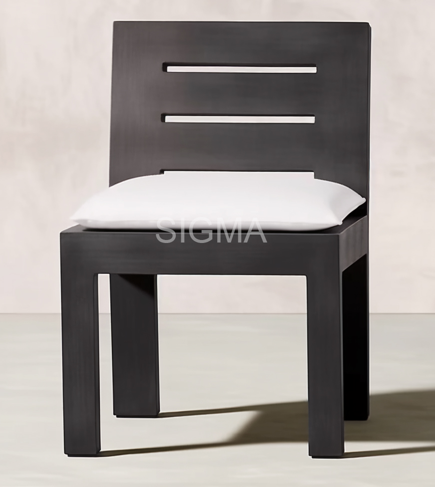 Sigma new design Outdoor Dining Furniture Set Garden Patio Restaurant Aluminum Bistro Cafe Dining Chair