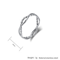 Bagues empilables géométriques minimalistes plaquées or pour hommes et femmes, à double torsion texturée, vente en gros