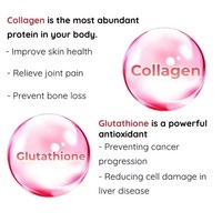 Gummies au collagène avec glutathion et vitamine C pour le blanchiment et l'éclaircissement de la peau, anti-âge, pour femme, en stock