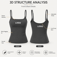 Tank Top Wanita Bahan Katun Organik Premium, Kerah Kotak, Slim Fit, Elastis Tinggi, Lembut, untuk Yoga, Fitness, dan Olahraga, dari Produsen Pakaian Aktif