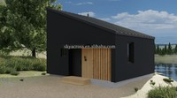 Maisonnette modulaire préfabriquée en acier à pente unique, mobile, pour extérieur, au design moderne, et unité de logement modulaire de type « granny flat »