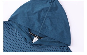 Personnalisé grande taille hommes à capuche à manches longues de haute qualité léger séchage rapide respirant mince vêtements de sport pour hommes hauts - Product Image 2