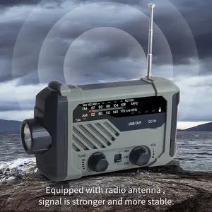 2021 nuovo Stile A Mano Di Emergenza Manovella NOAA Weather Radio con la Torcia del LED