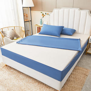 防水単層6面オールラップベッドカバー取り外し可能な洗濯機で洗える無地ベッドカバー保護カバー - Product Image 6