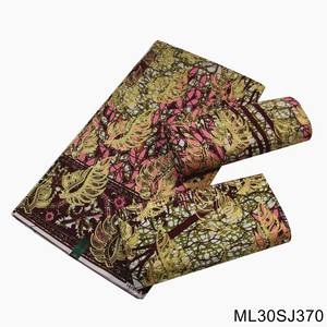 LIULANZHI Nouveaux Tissus Africains pour Femmes, 6 Yards, Tissus de Robe Imprimés <span class=keywords><strong>Cire</strong></span> Dorée 100% Coton ML30SJ366-ML30SJ375 - Product Image 2