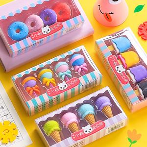 Cute Gift <b>Box</b> Stationery Cake Shape Rubber Erasers Kids for School <b>Magic</b> Eraser - Product Image 2
