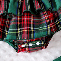 Nouvel arrivage : Ensemble de Noël doux pour bébé, robe barboteuse en coton à manches longues avec nœud, bandeau et chaussettes, collection automne/hiver
