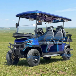 Voiturette de golf électrique au design minimaliste et élégant, dégradé bleu-violet, véhicule électrique tout-terrain, transport spécial - Product Image 1