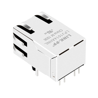 Conector RJ45 Magnético Integrado Ethernet Blindado EMI de 1 Puerto 10/100Base-T Compatible con Belfuse SI-50154-F con LED