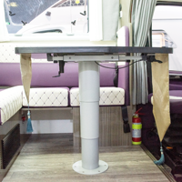 Awnlux Luxury Motorhome Boat Grey Motorized Height Adjustable Aluminum Alloy Pneumatic Gas Lift RV Table Pedestal Stand Leg