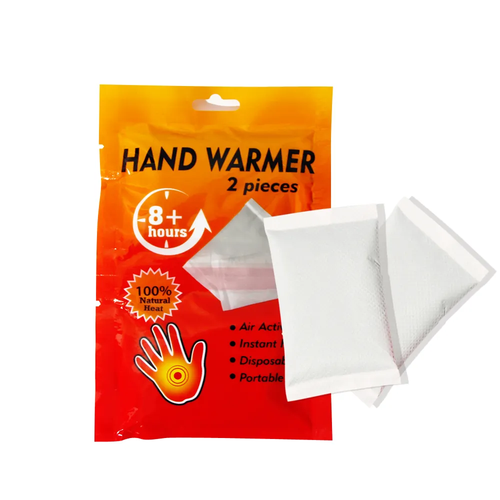 Calentador de manos desechable 55g Parche de calor Almohadillas calientes instantáneas Mantener el calentador de manos 65g Calentador de manos de bolsillo