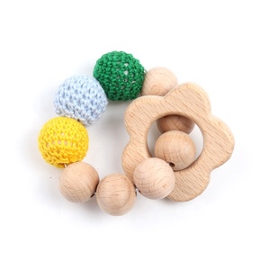 Animal Hêtre Bâton Crochet Fil Perle <span class=keywords><strong>Bracelet</strong></span> Hêtre Rond Perle Bébé Dents <span class=keywords><strong>Bracelet</strong></span> - Product Image 4