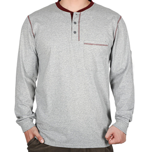 Custom FR <strong>Shirts</strong> for Men CAT2 Fire Resistant <strong>Welding</strong> T-<strong>Shirts</strong> Long Sleeve Henley Style Flame Retardant Clothing Anti-Static - Product Image 1