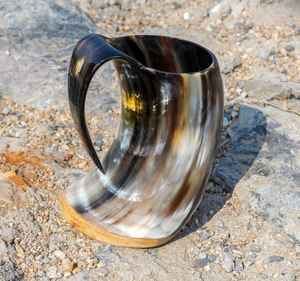 Tasses en céramique de sculpture Viking personnalisées fabriquées à la main corne naturelle hautement polie 1L/500ml/300ml/200ml/700ml vin école arrière - Product Image 4