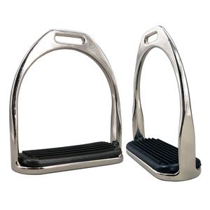 Ekay Iron <span class=keywords><strong>Horse</strong></span> <span class=keywords><strong>Stirrup</strong></span> Dengan Lapisan Nikel. Dengan Bantalan Karet Hitam. Peralatan Berkuda. Produk Berkuda. ST2112 - Product Image 1