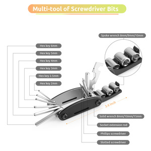 Kit de réparation de pneus de vélo TL30, pompe multi-outils en alliage avec kit de patchs pour vélos de route et de montagne - Product Image 5