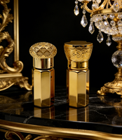 Couvre-bouteille en métal plaqué or de luxe pour accessoires de bouteilles d'huile essentielle en verre 3ml/6ml/12ml