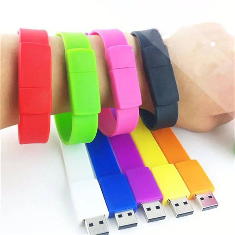 Bracelet en Silicone personnalisé, 4 go 64 go, clé usb 2.0 3.0, disque Flash, clé usb