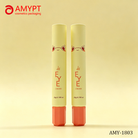 Tube de crème pour les yeux en PE personnalisé en gros, 20 ml, 25 ml, 30 ml, applicateur à long bec, tube fin pour emballages cosmétiques et soins de la peau