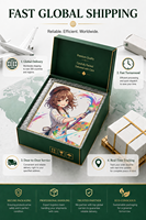 Planche Shikishi Anime Personnalisée – Cadeau d'Anniversaire, Planche Artistique, Feuille d'Or Holographique, Article de Collection, Cadeau pour Fans, Merchandise