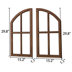 Lujo Shabby Chic gótico de madera Catedral ventana arcos adorno de Navidad rústico madera enmarcado Panel 2 arco puerta decoración de pared - Product Image 3