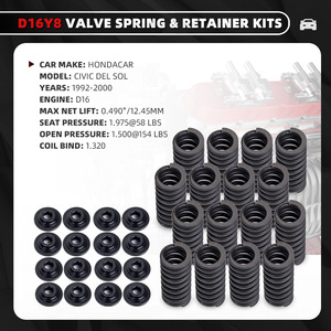Kit de resortes de válvulas de motor 1131 para Honda Civic D16 D16Y8 D16Z6, admisión y escape, acero negro, piezas de repuesto - Product Image 4