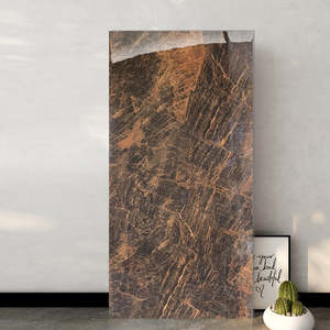 Baldosas de porcelana para habitación, baldosas interiores sólidas modernas, mármol pulido esmaltado, Hotel de lujo, Villa, <span class=keywords><strong>Color</strong></span> oscuro con vena, 600x1200mm - Product Image 5