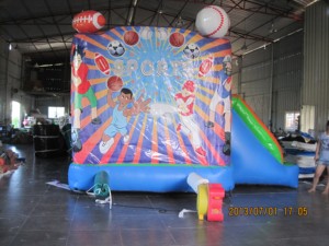 บ้านลมเป่าลมรูปฟุตบอลและบาสเก็ตบอลสำหรับเช่าจัดงานปาร์ตี้เด็ก - Product Image 4