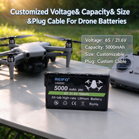 Paket Baterai OEM & ODM 21.6V 108Wh 5000mAh 21700 20C Arus Tinggi Tab All-Pole Baterai Lithium Drone Paket Baterai Lithium-ion