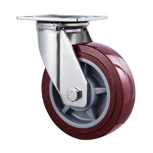 WBD Langlebiger Fabrik preis Edelstahl <span class=keywords><strong>Heavy</strong></span> <span class=keywords><strong>Duty</strong></span> <span class=keywords><strong>Caster</strong></span> PU Material PP Core <span class=keywords><strong>Caster</strong></span> Wheels - Product Image 1