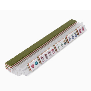 Luxury Modern Hand-Painted American Blue Acrylic <b>Mahjong</b> Tiles Custom Color 160pcs Durable Eco-Friendly Foldable Portable - Product Image 1