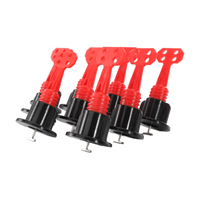 Niveleur de carrelage rouge réutilisable, forme en T, niveleur d'alignement de plancher