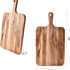 Planche à découper en bois de noyer avec poignée, bloc à découper rectangulaire, plateau de service pour la cuisine - Product Image 6