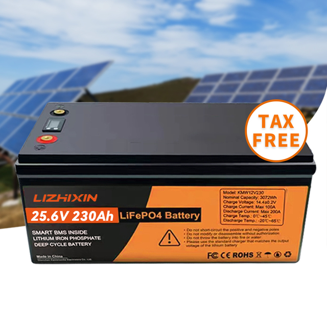 25.6V 230ah Lithium Ion Battery Pack for Electric Tricycles Golf Carts Forklifts 12V 24V 100AH 200AH 280AH 300AH Lifepo4 BMS