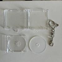 Porte-clés album vierge mini CD, lecteur CD, accessoire commémoratif, porte-clés pour pendentif de sac à dos DIY