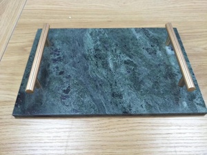 Wholesale Luxury Custom Silver Metal Gift Wedding Decoration <strong>Marble</strong> Serving <strong>Tray</strong> - Product Image 6
